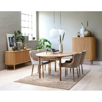 Rozkladací jedálenský stôl v dekore duba 100x190 cm Carno – Unique Furniture - Image 5