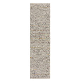 Krémový ručne tkaný behúň s prímesou vlny 60x230 cm Minerals – Flair Rugs - Image 6