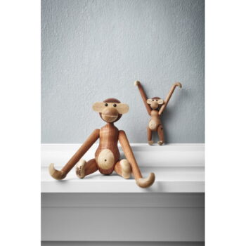 Soška z masívneho dreva Kay Bojesen Denmark Monkey Teak - Image 2