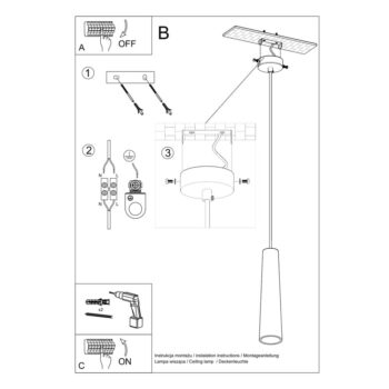 Biele závesné svietidlo s keramickým tienidlom ø 8 cm Alverna – Nice Lamps - Image 7