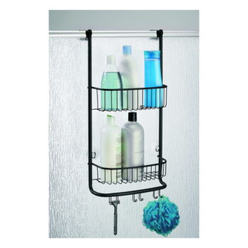 Čierny závesný kúpeľňový organizér iDesign Forma, 30 x 65 cm - Image 3
