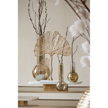 Kovová soška (výška 48 cm) Leaf – Light & Living - Image 2