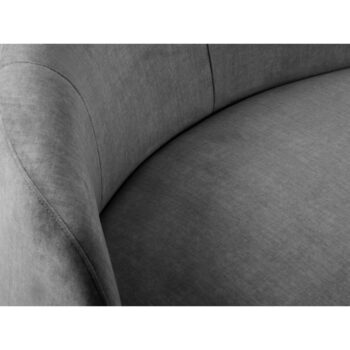Sivá zamatová asymetrická pohovka Mazzini Sofas Debbie, pravá – Obrázok 5