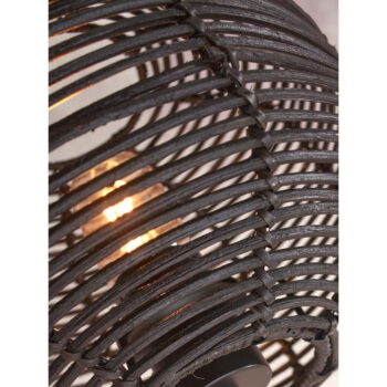Čierna stolová lampa s ratanovým tienidlom (výška 40 cm) Tanami – Good&Mojo - Image 7