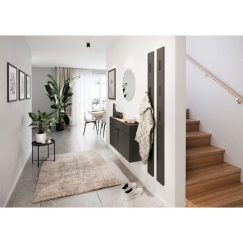 Antracitovosivá/prírodná skrinka na topánky Ameca – Germania – Obrázok 4