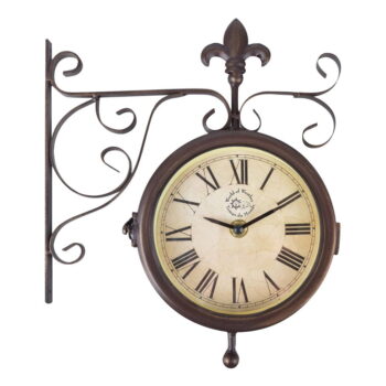 Nástenné hodiny s teplomerom Esschert Design Rustic – Obrázok 5