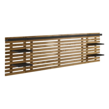 Čierne/prírodné čelo postele z borovicového dreva 240x62 cm Nidra - Marckeric - Image 2