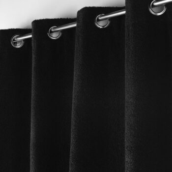 Čierny záves z materiálu buklé 140x240 cm Wooly – douceur d'intérieur - Image 2