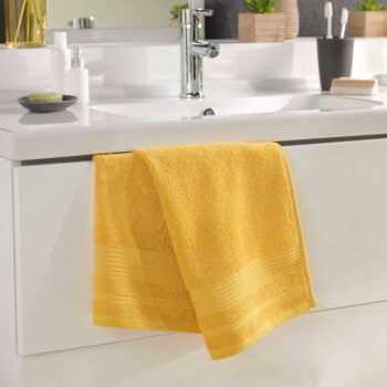 Žltý froté bavlnený uterák 50x90 cm Tendresse – douceur d'intérieur - Image 2