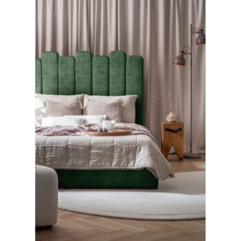 Zelená čalúnená dvojlôžková posteľ s úložným priestorom s roštom 180x200 cm Dreamy Aurora – Miuform - Image 11