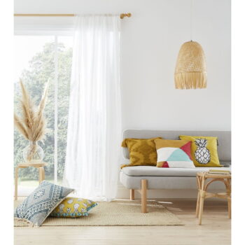 Biela voálová záclona 140x183 cm Aletta – Pineapple Elephant – Obrázok 2