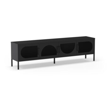 Čierny TV stolík 180x50 cm Tayra – Marckeric - Image 4