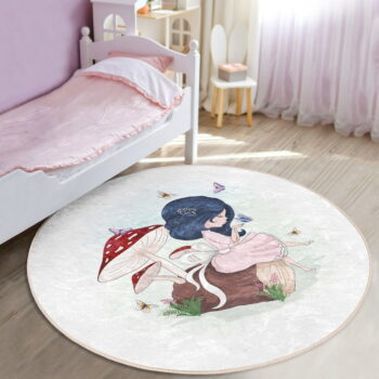 Biely detský koberec ø 80 cm Comfort – Mila Home – Obrázok 6