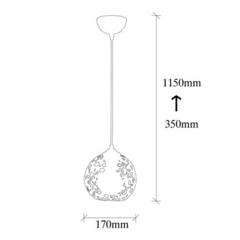 Čierne závesné svietidlo s kovovým tienidlom ø 17 cm Fellini – Opviq lights - Image 6