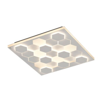 Biele LED stropné svietidlo s hlasovým ovládaním/s ovládaním pomocou mobilnej aplikácie s kovovým tienidlom 55x55 cm Cifavo – CINQUE - Image 4