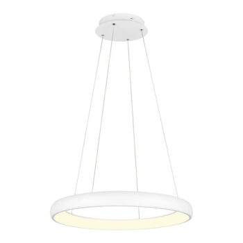 Biele LED stmievateľné závesné svietidlo s kovovým tienidlom ø 75 cm Cardona – Trio - Image 3