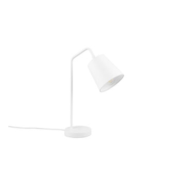 Biela stolová lampa s textilným tienidlom (výška 45 cm) Buddy – Trio - Image 3