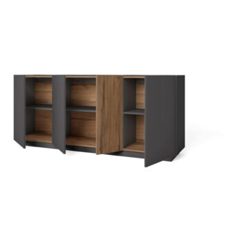 Sivá/v prírodnej farbe komoda v dekore duba 180x78 cm Udine – Marckeric - Image 3