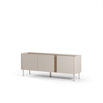 TV stolík v dekore duba v krémovo-prírodnej farbe 140x53x35 cm Lucile – Marckeric - Image 4