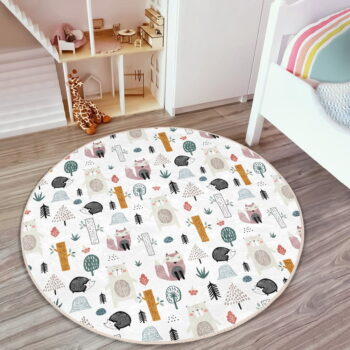 Biely detský koberec ø 80 cm Comfort – Mila Home - Image 5