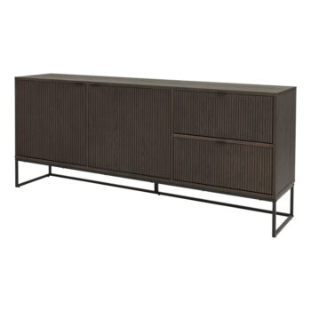 Tmavohnedá nízka komoda v dekore duba 176x76 cm Bali – Tenzo - Image 4
