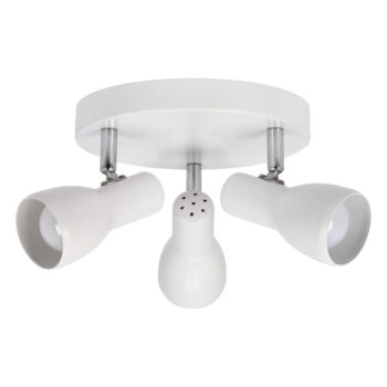 Biele stropné svietidlo s kovovým tienidlom 29x29 cm Picardo – Candellux Lighting - Image 4