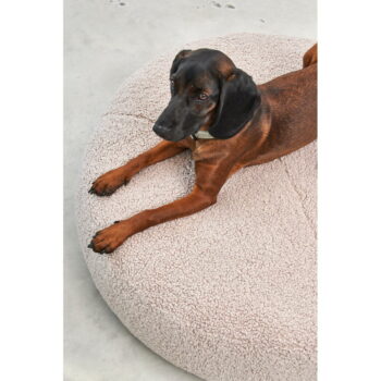 Béžový pelech pre psa z materiálu buklé ø 90 cm Senso Pouffe Greige M/L – MiaCara - Image 6
