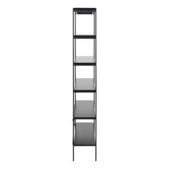 Čierny regál v dekore jaseňa 94x172 cm Angus – Actona - Image 3