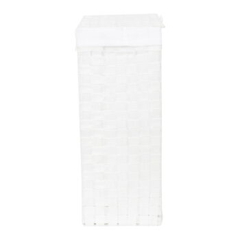 Biely viskózny kôš na bielizeň s vekom Compactor Laundry Basket Linen, výška 60 cm – Obrázok 4