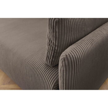 Hnedá menčestrová rozkladacia pohovka 211 cm Marcel – Bobochic Paris - Image 3