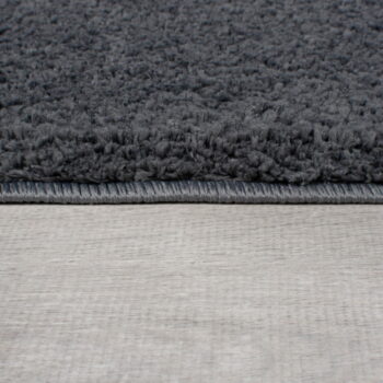 Tmavosivý umývateľný okrúhly koberec z recyklovaných vlákien 180x180 cm Fluffy – Flair Rugs - Image 5