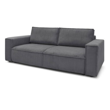 Tmavosivá menčestrová rozkladacia pohovka 245 cm Nihad – Bobochic Paris – Obrázok 7