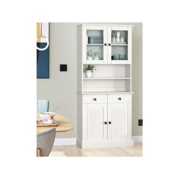 Biely kredenc z borovicového dreva 181x34 cm Mille – Støraa - Image 3