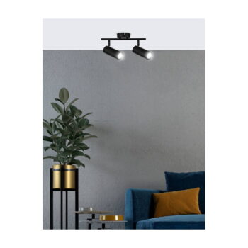 Čierne kovové stropné svietidlo 9x36 cm Colly - Candellux Lighting - Image 2