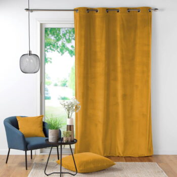 Žltý menčestrový záves 140x260 cm Casual – douceur d'intérieur – Obrázok 3