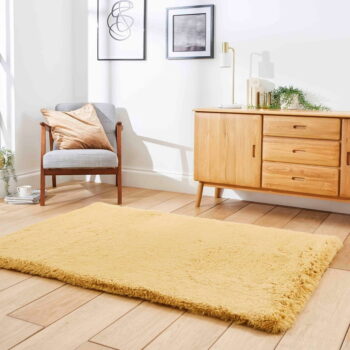 Koberec v horčicovej farbe 80x150 cm Super Teddy – Think Rugs - Image 5