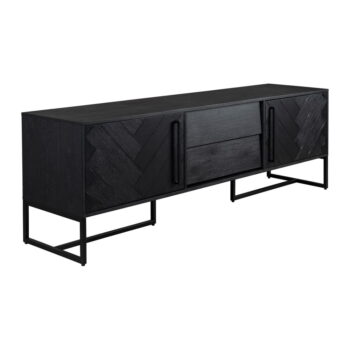 Čierny TV stolík v dekore exotického dreva 180x60 cm Class - Dutchbone - Image 2