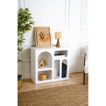 Biela poschodová polica 80 cm Lorin – Kalune Design – Obrázok 4