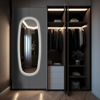 Nástenné zrkadlo s osvetlením 60x160 cm Diana – Mirrors and More - Image 2
