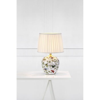 Biela stolová lampa s textilným tienidlom (výška  48 cm) Mansion – Markslöjd – Obrázok 2