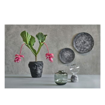 Čierny cementový kvetináč Villa Collection Calbe, výška 22 cm - Image 5