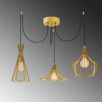 Závesné svietidlo v zlatej farbe Mezopotamya – Opviq lights - Image 6