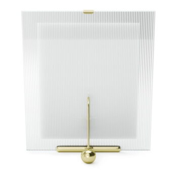 Sklenený stojací rámček v zlatej farbe 26x30,5 cm Flute – Umbra – Obrázok 7