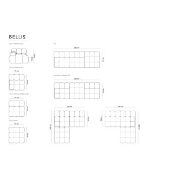 Svetlohnedá zamatová pohovka 282 cm Bellis – Micadoni - Image 9