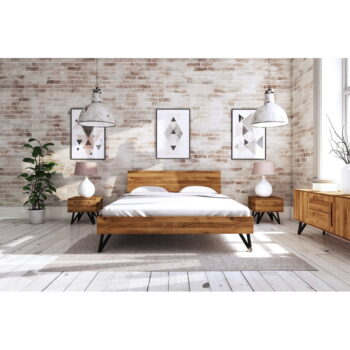 Dvojlôžková posteľ z dubového dreva 180x200 cm Golo 2 - The Beds - Image 8