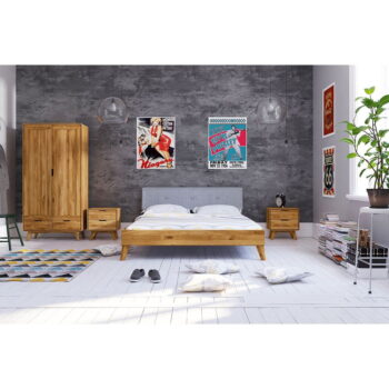 Šatníková skriňa z dubového dreva 90x180 cm Greg - The Beds - Image 5