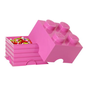 Ružový úložný box štvorec LEGO® - Image 2