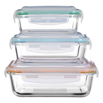 Skleneno–silikónové dózy na potraviny 3 ks Freska – Premier Housewares