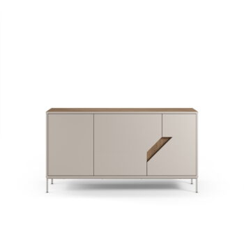 Komoda v dekore duba v krémovo-prírodnej farbe 150x80x40 cm Lilou – Marckeric - Image 4