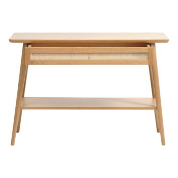 Konzolový stolík s doskou v dubovom dekore v prírodnej farbe 40x110 cm Barrali – Unique Furniture - Image 2